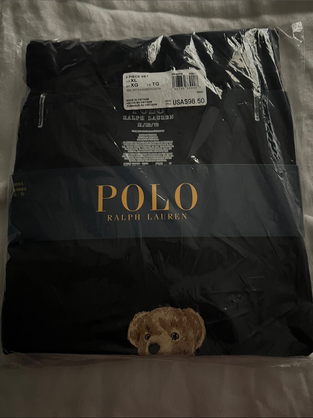Polo Ralph Lauren Men's Navy Christmas Teddy Bear Graphic Pajama Set